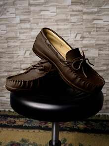 Zapatos casuales de hombre, calsado casual para caballero, diseño elegante formal, mocasines para hombre ligeros y comodos para caminar - Marrón Chocolate - Ver 2
