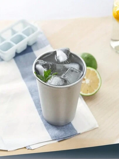 1入組500毫升不鏽鋼水瓶，健康茶杯，金屬飲料杯，動物印花杯，可重複使用的水瓶