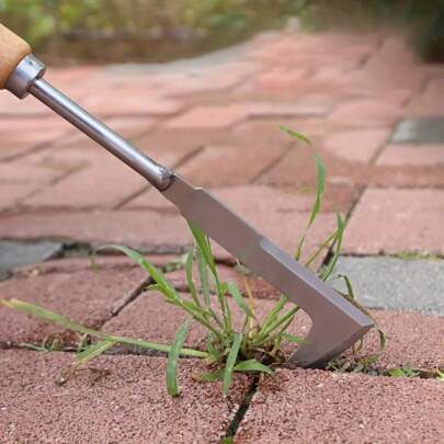 Ergonomic Carbon Steel Hand Shovel - Durable Crack Weeder, Ideal For Lawn And Garden Maintenance