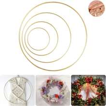 8 Pack Large Metal Floral Hoop Wreath Macrame Gold Hoop Rings(6 Inch8 Inch10 Inch 12 Inch) For Making Wedding Wreath Decor And DIY  Wall Hanging Crafts - Multicolor - View 1