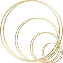 8 Pack Large Metal Floral Hoop Wreath Macrame Gold Hoop Rings(6 Inch8 Inch10 Inch 12 Inch) For Making Wedding Wreath Decor And DIY  Wall Hanging Crafts - Multicolor - View 3