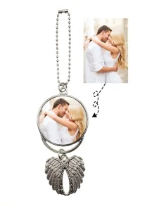 1入個性化歐美風格圓形天使翅膀車用掛飾