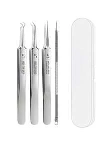 8pcs Blackhead Remover Tool Kit Pimple Extractor Acne Removal Kit For Removing Blemish, Whitehead, Blackhead On Nose And Face,Blackhead Remover,Beauty,Skin Care Products,Spa,Self Care,Skin Care Tools,Face Care,Esthetician Supplies,Skin,Face Wash,Facial - Silver - View 14