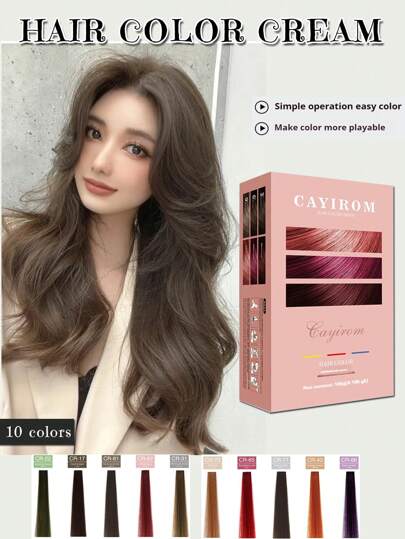 Cayirom Bleach-Free Hair Color Wax,Whitening And Covering White Hair,10 Top Selling Colors With Dye Tools Set,Plant Essence Hair Color Cream,2024 Non-Bleaching And Plant Natural And Non-Irritating Hair Dye Cream,Suitable For Self-Dye At Home And Hair Salon Use
