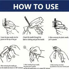 1pc Mini Sewing Gun For Instant Fabric Repair, Portable Clothes Mender Sewing Tool With 1000 Plastic Needles - Multicolor - View 8