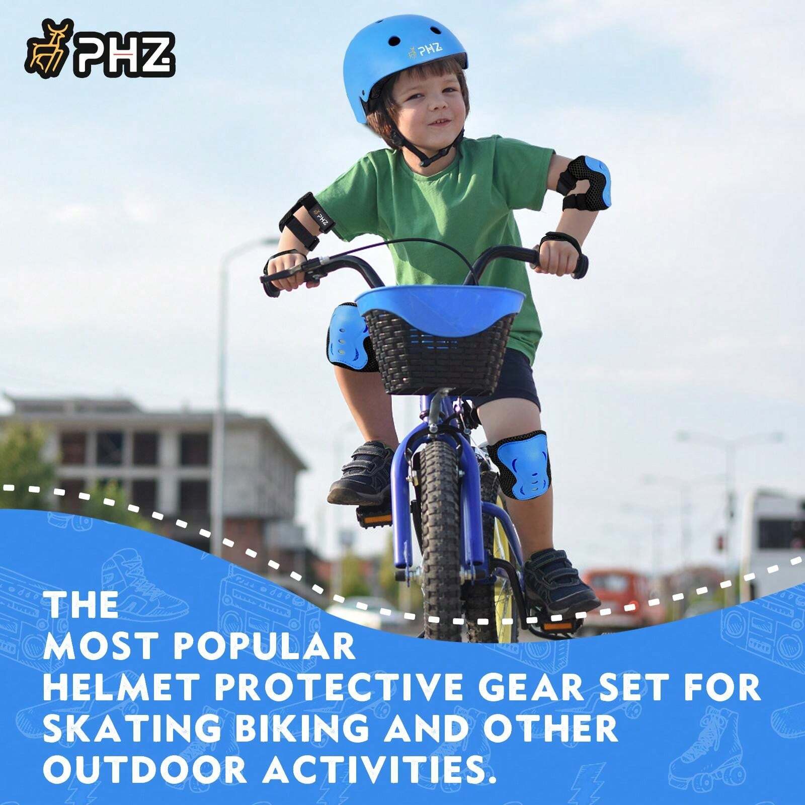 Knee Pads Elbows Pads Wrist Guards 6 In 1 Protective Gear Set For