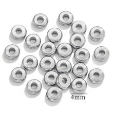50pcs Stainless Steel Round Flat Wheel Beads Partition Beads Spacer Beads DIY Bracelet Jewelry Accessories Making - Wheel Beads - View 10