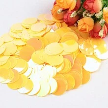 20g 180pcs Paillettes 2cm Round Sequins Side Hole Loose Sequin 20mm Mix Color For Jewelry Making Diy Sewing Garment Craft Wedding Dress Decor