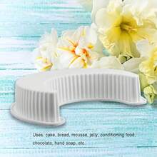 1/2/3件斋月月饼模具节日月亮慕斯蛋糕硅胶模具烘焙法式甜品模具巧克力模具面包披萨烘焙模具厨房烘焙工具 - 白色 - 查看 3