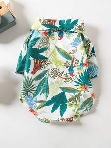 寵物狗衣服，春夏款式，泰迪/比熊/鬍子鯰/貓款時尚透氣服飾 - 綠色 - 查看 2