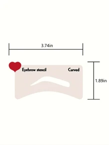 6入組設計款可重複使用的眼妝/眉毛模板，眉形造型助手 - 無色 - 查看 6