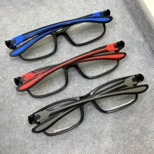 3pcs Unisex Stylish Square Frame Vintage Anti-Fatigue Glasses, Suitable For Cellphone And Book Reading, Presbyopia Diopter +1.00 To +4.00 Accessories For Women Glasses