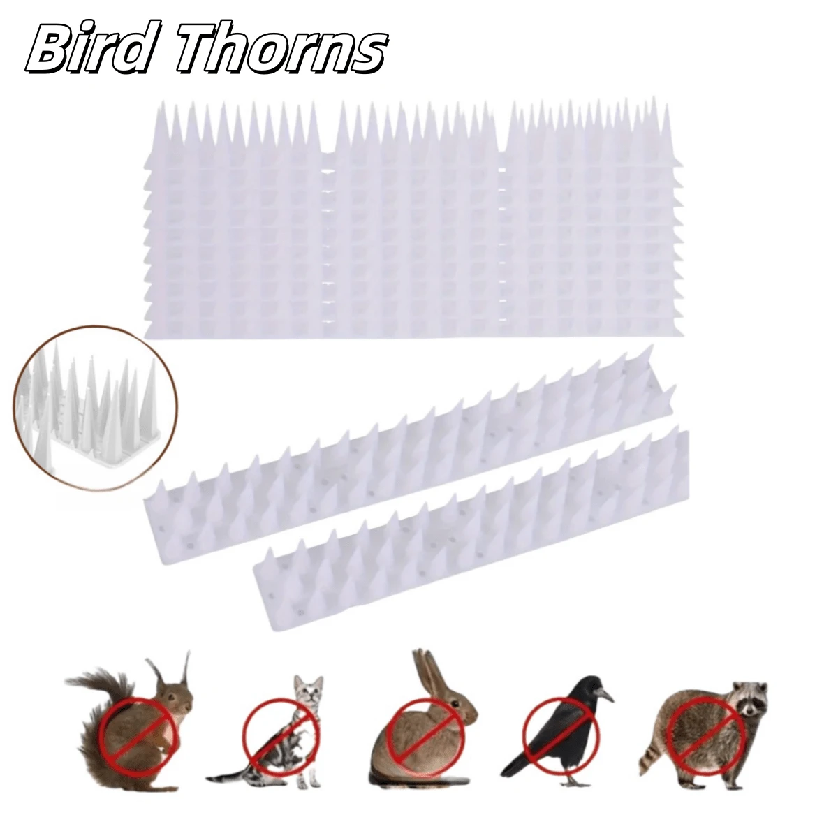 8pcs Bird Repellent And Cat Sting Proof, Squirrel Spike Fence And Roof, Bird Repellent, Durable
