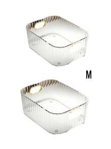 2 szt. Luksusowe pudełko do przechowywania kosmetyków na biurko, odpowiednie do produktów do makijażu i pielęgnacji skóry, przekąsek i akcesoriów łazienkowych, idealne do organizacji sypialni i salonu