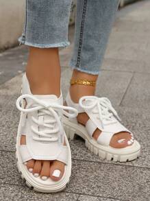 Giày sandal nữ mới giản dị, thanh lịch và thời trang theo phong cách đại học dành cho học sinh tuổi teen ngày lễ tình nhân - trắng - Xem 3