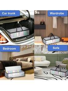 Cap Storage Box, Baseball Cap Organizer With Transparent Plastic Cover And Sturdy Handle, Large Capacity Hat Storage Bag Suitable For Home And Travel - Multicolor - View 7