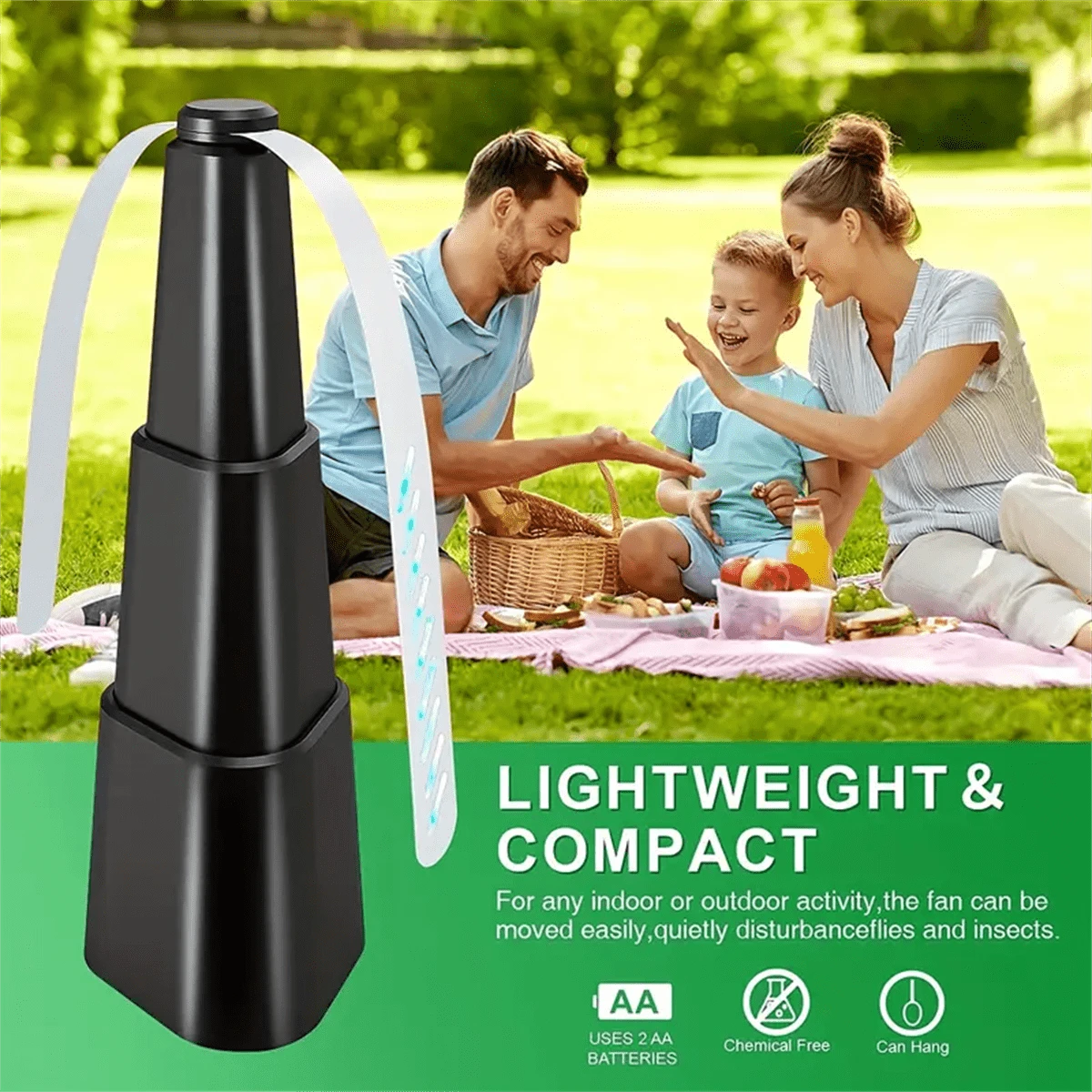 Fly Fan, Retractable Foldable Electric Fly Fan, Fly Fans For Outdoor