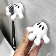 1 pezzo Supporto per spazzolino da denti con gancio carino e delicato, avvolgicavo, gancio multifunzione con ventosa per asciugamano da bagno