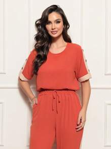 Women Two-Piece Outfits - Redwood - View 3