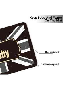 Personalized Dog Cat Food Mat PU Non-Slip At The Bottom Dog Bowl Mat Dog Mat For Food And Water Custom Pet Dog Food Mats For Floors Waterproof