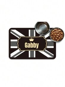 Personalized Dog Cat Food Mat PU Non-Slip At The Bottom Dog Bowl Mat Dog Mat For Food And Water Custom Pet Dog Food Mats For Floors Waterproof