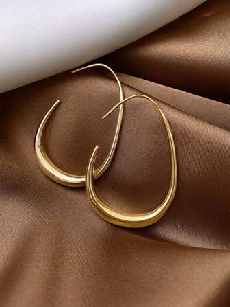 1pair Geometric Teardrop-Shaped Earrings