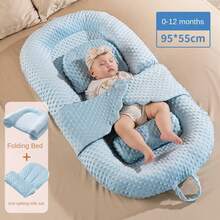 Newborn Baby Bionic Bed, Portable Anti-Pressure Infant Bed - Pink - View 7