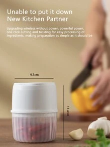 Wireless Electric Multi-Functional Garlic Masher For Home Use, Food Processor, Meat Grinder, Garlic Mincer,Kitchen,Kitchen Items,Food,Cooking,Camping,Vacation,Beach,Room Decor,Organizer,Party,Travel.