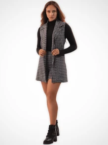 Women Blazers - Xadrez - 查看 4