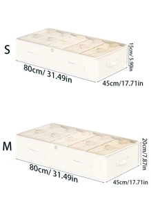 1入組臥室床下鞋收納袋，摺疊式便攜儲物袋，臥室收納櫃，衣服和衣櫃收納袋