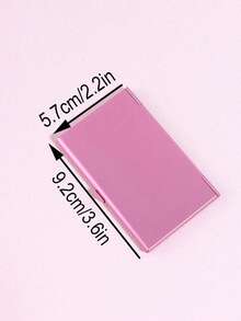 1pc Creative Aluminum Metal Credit Card ID Cash Wallet Case, Business Card Holder, Solid Color - Multicolor - View 4