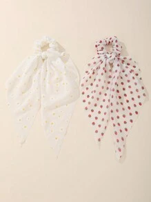 2 Stück Damen Gänseblümchen & Erdbeere Oversized Scrunchies, bohemian Stil Haarzubehör geeignet für Lässig und Urlaubskleidung, Haargummi, Haarzubehör, Scrunchie Haargummis