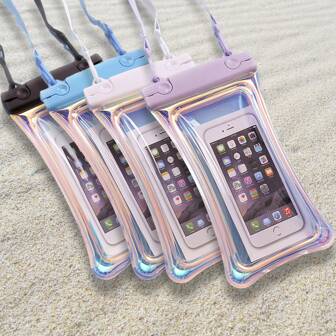 1pc Waterproof Phone Case Crossbody Bag With Lanyard, Universal Touchscreen Swimming And Diving Protective Cover, Sports Bag, School Supplies, Student Mobile Phone Case, Beach Bag, Essential For Sailing, Suitable For Storage Of Swimming, Water Sports And Drifting Equipment