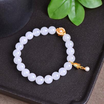 1 Natural Jade Jewel Bracelet, A Variety Of Styles To Choose, Ease Anxiety Bracelet, Protective Bracelet, Suitable For Women, High Quality Natural Stone Bead Bracelet, Women, Men, Real Handmade Reiki Crystal Quartz Jewelry, For Her Holiday Gift.