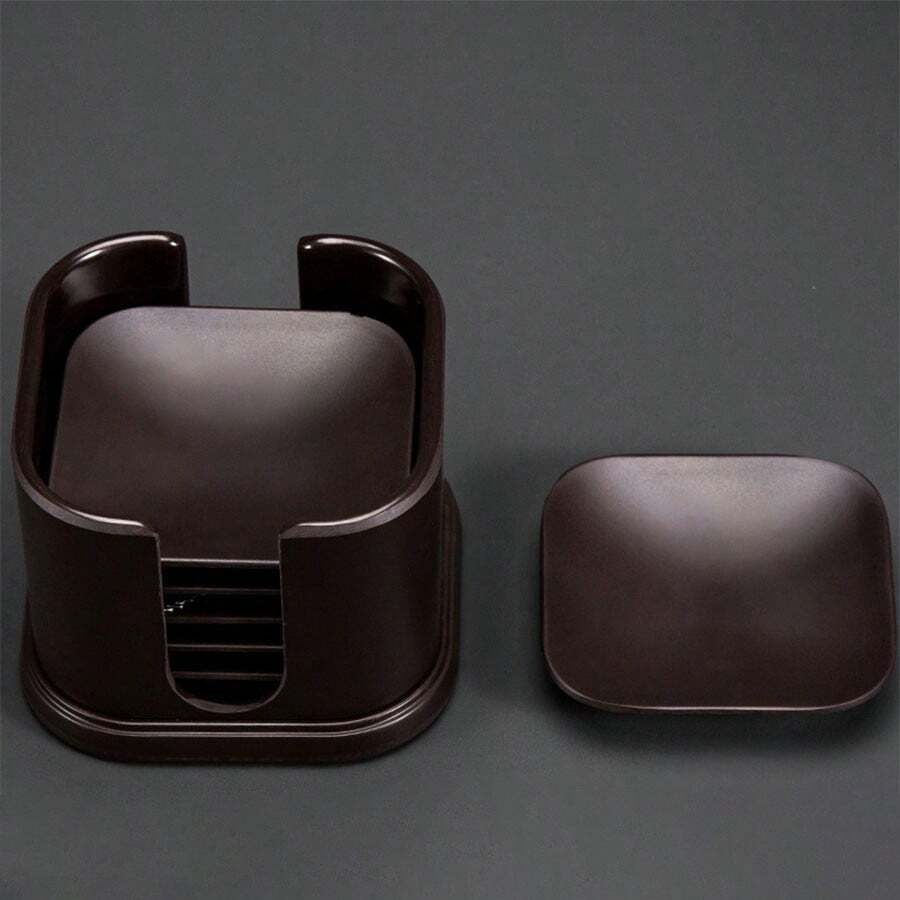 1套/6入組日式功夫茶杯杯墊，創意木質裝飾防滑杯墊，茶具配件