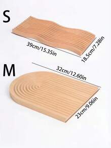 1pc Wave-Shaped Wooden Tray For Desserts, Coffee & Tea, Nordic Style Aromatherapy Tray, Jewelry Organizer & Home Decoration Back To School