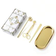 4pcs Candle Tool Set Stainless Steel Candle Cap Tools Kit Including Wick Trimmer, Wick Dipper, Wick Scissors, Suitable For Candle Lovers Candle Accessories Set - Multicolor - View 32