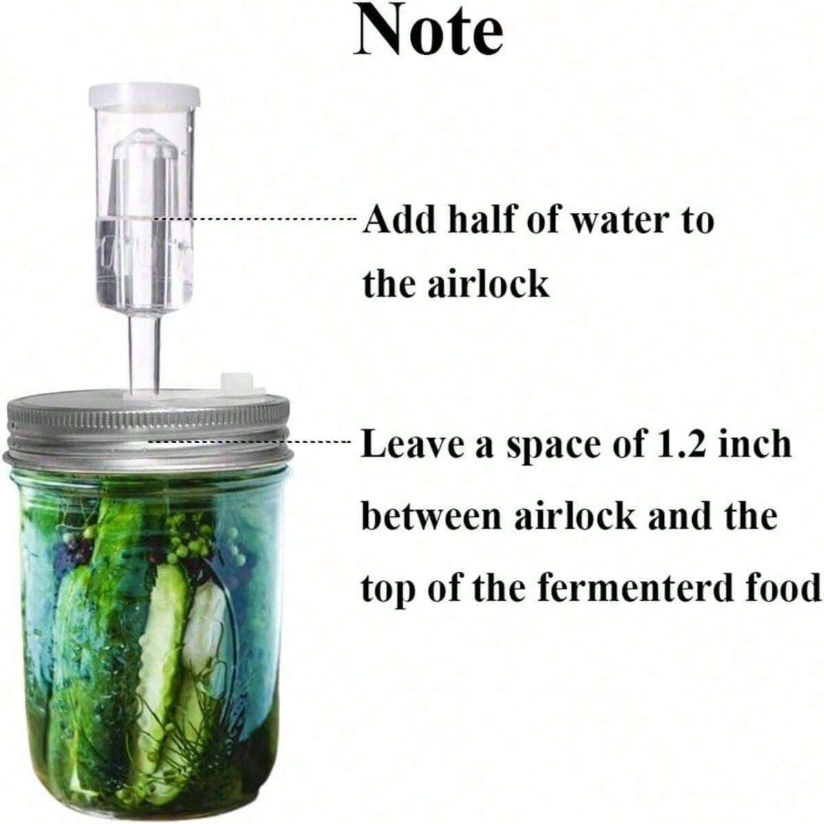 (2.75in, 3.38in)Fermentation Kit For Mason Jars Mason Jar Fermenting