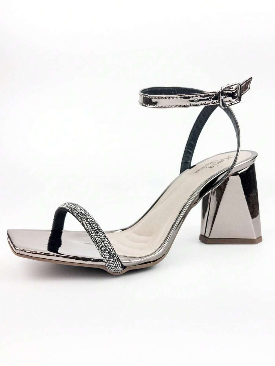 Women Heeled Sandals - Xám - Xem 1