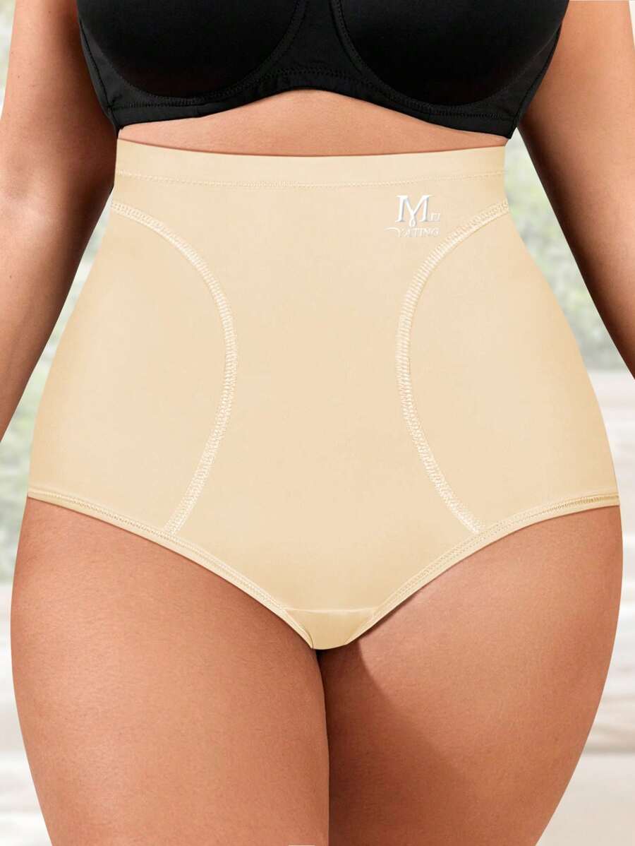 MIOTAN Plus Size Women's High-Waisted Triangle Panties, Tummy Control, Comfortable