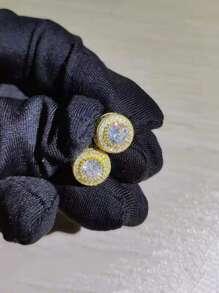 CVNANA 2pcs Minimalist Geometric Stud Earrings, Gift For Men Holiday Party - 6339 - View 6