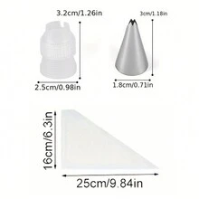 125pcs Stainless Steel Cake Decorating Tools Set, Including Cream Nozzle, Piping Bags, Baking & Pastry Tools - Multicolor - View 3