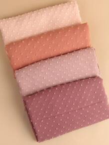 1pc Solid Color Embroidered Chiffon Classic High-Quality Headscarf, Women's Scarf Headband Veil, Available In Multiple Colors - Multicolor - View 5