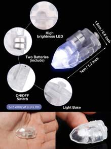 LED Balloon Lights For Weddings, Mini Glow Party Lights For Wedding Decorations, Holiday Photo Prop Accessories, Mini LED Light, Paper Light Lanterns Hanging Balloon Lights, Holiday Decorative Night Lights, Tiny Led Bulbs Flash - Great For Parties, Wedding Decoration, Birthday Decorations, Flowers Decoration, Party Decoration, Gift Box Decoration, Holiday Decoration, Outside Decor, DIY Gifts Decorative, Valentine's Day Decoration Balloon Lights, DIY Valentines Gifts, New Years Gifts Decor. - Multicolor - View 5