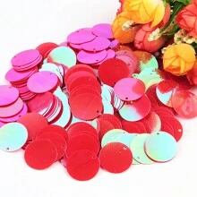 20g 180pcs Paillettes 2cm Round Sequins Side Hole Loose Sequin 20mm Mix Color For Jewelry Making Diy Sewing Garment Craft Wedding Dress Decor