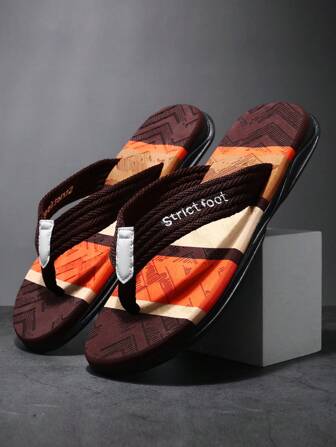 LEYFU New 2024 Men's Fashionable Slippers, Anti-Slip, Durable, Essential For Beach, Daily Wear, And Home