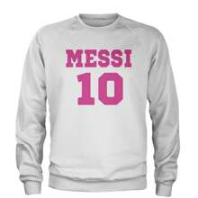 Messi World Soccer Futbol Messiami Adult Crewneck Sweatshirt - 白色 - 查看 1
