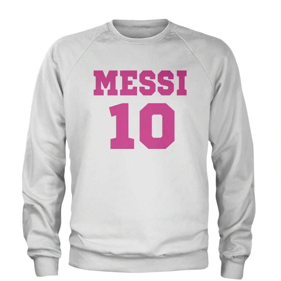 Messi World Soccer Futbol Messiami Adult Crewneck Sweatshirt - 白色 - 查看 1