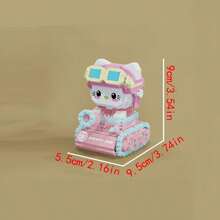 Sanrio Cute Building Blocks Kawaii Melody Cartoon Building Blocks Assembly Toys Birthday Puzzle Doll Gift Decoration Assembly Small Ornaments Desktop Ornaments Decorations (Plug And Insert Building Blocks)