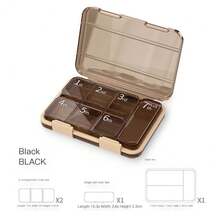 1pc Portable Medicine Box, Mini Weekly Pill Container, Personal Pill Case For Pills And Medications - Multicolor - View 2